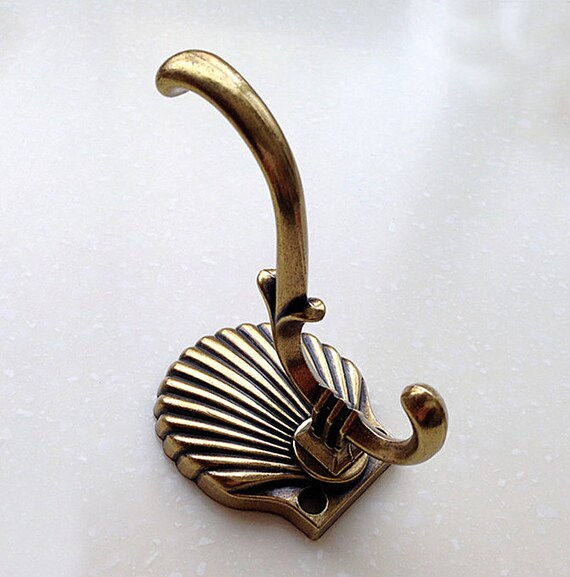 Bronze Shell Metal Wall Hook Decorative Hooks Coat Hangers Etsy
