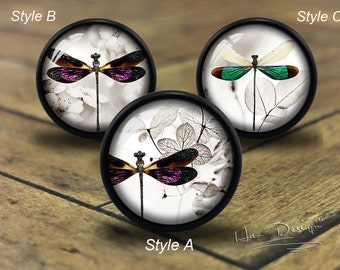 Dragonfly -- Drawer knobs/ Handmade Vintage Bronze Dresser knobs cabinet Dresser Knobs pull / Dresser Pull / Cabinet Knobs / Furniture Knobs