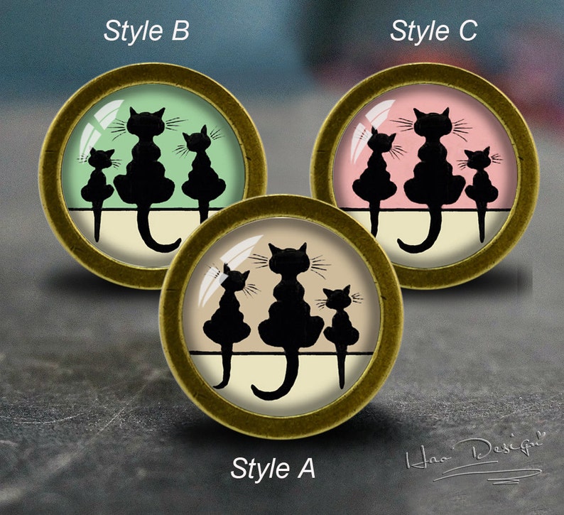 Cat Drawer Knobs Handmade Vintage Bronze Dresser Knobs Etsy