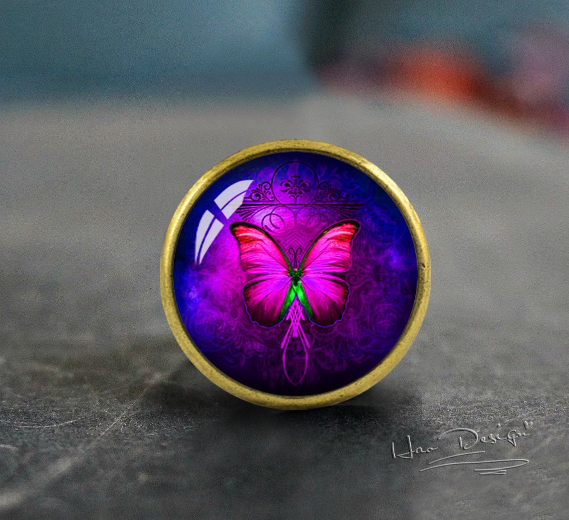 Butterfly Drawer Knobs/ Handmade Vintage Bronze Dresser Etsy