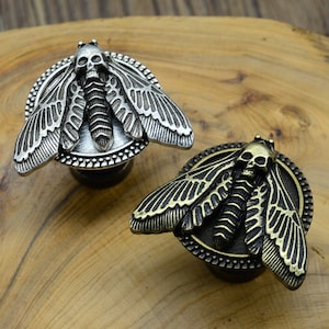 Death&#39;s Head Hawk Moth Knob,Moth Knob,Cabinet handles,Cabinet Knobs,drawer knob,Dresser handle,Cabinet Pulls,Unique knobs,Furniture Hardware