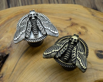 Death's Head Hawk Moth Knob,Moth Knob,Cabinet handles,Cabinet Knobs,drawer knob,Dresser handle,Cabinet Pulls,Unique knobs,Furniture Hardware