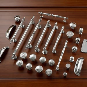 Solid Brass Chrome Cabinet Pulls Handle Knob Vintage Dresser Handles Brass Drawer Pulls Elegant Brass Wardrobe Handle Pulls Cabinet Hardware