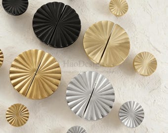 Semicircle Pulls,Petal Knobs,Texture Drawer Pulls,Brass Circle Cabinet Knob,Silver Semicircle Handles,Wardrobe Knobs,Gold Knob,Fan Knobs H37