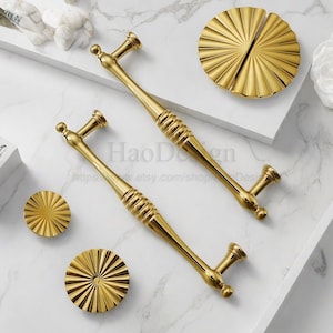 5.0&quot; 6.3&quot; Gold Cabinet Handles Pulls Knobs Wardrobe drawer Cabinet pulls handles Kitchens Cupboards Dressers Handles Furniture hardware