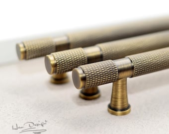 Solid Brass Bronze Knurled cabinet handle pulls Knob Wardrobe drawer Cabinet pulls handles Kitchens Cupboards Dressers Handles pull Hardware