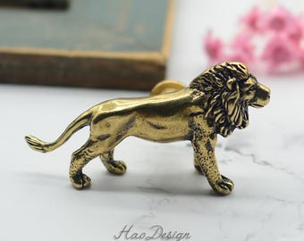 Poignée Lion en laiton massif bronze Poignées en laiton Poignées de tiroir en laiton Poignées de commode Bouton de porte Poignées d'armoire Quincaillerie