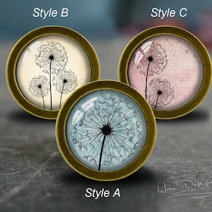 Dandelion --Drawer knobs/Handmade Vintage Bronze Dresser knobs cabinet Dresser Knobs pull / Dresser Pull / Cabinet Knobs / Furniture Knobs