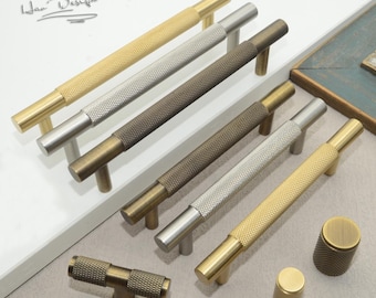 Tirador minimalista de latón macizo con forma de bronce envejecido, para cajón, armario, puerta, armario, tirador, tirador, tirador de latón H22