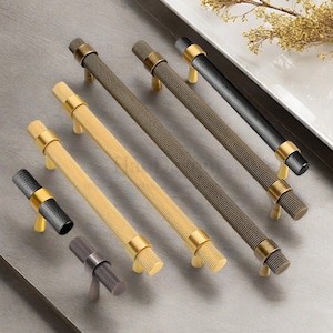 Retro massief messing antiek brons gekartelde handgrepen ladekast ladekastgrepen kastgrepen ladegrepen handgrepen messing handgrepen