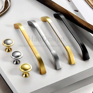 2.5'' 3.78'' 5'' 6.3''Dresser Drawer Pulls Handles Gold Silver Brushed Nickel Steel Kitchen Cabinet Knob Pull Modern Furniture Handle X-82f