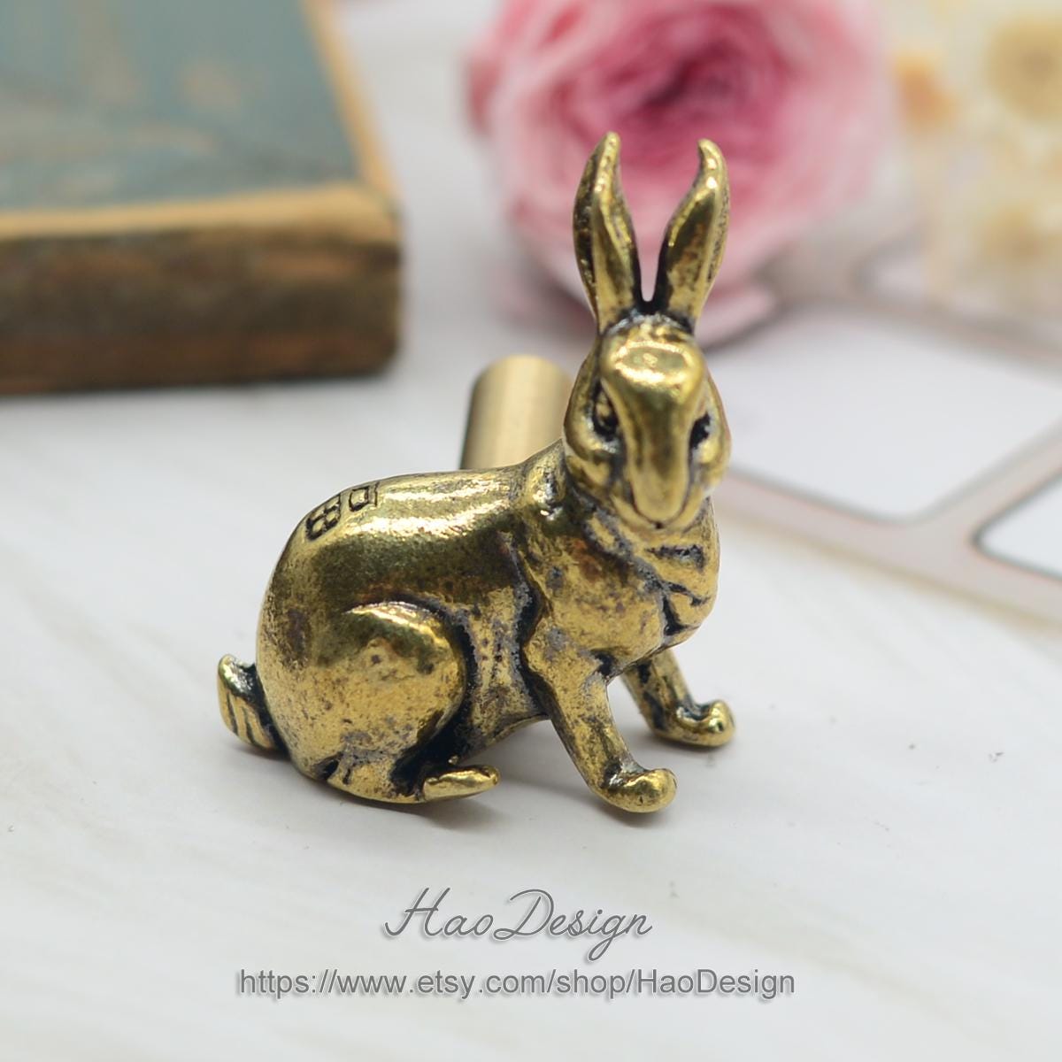 ZEACCT Confezione Da 20 Ganci Per Montaggio A Parete, Ganci Per Porte In Bronzo Vintage, Mini Ganci In Bronzo Vintage, Ganci Singoli In Metallo Per Porte, Camere Da Letto (Bronzo, Bronzo Rosso - Foto 5