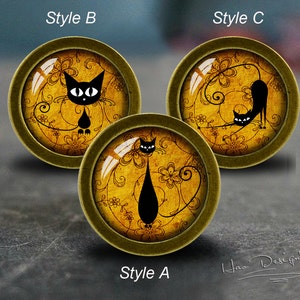 Cat -- Drawer knobs/ Handmade Vintage Bronze Dresser knobs cabinet Dresser Knobs pull / Dresser Pull / Cabinet Knobs / Furniture Knobs
