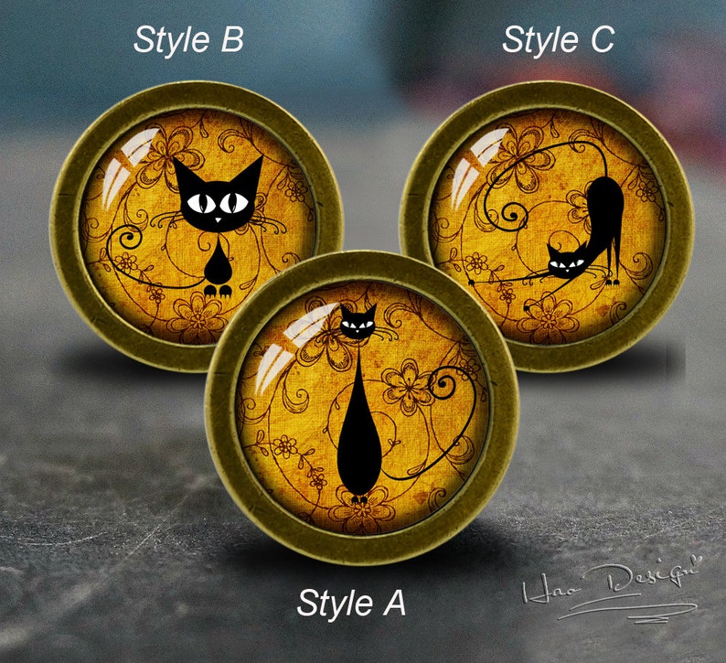 Cat Drawer Knobs Handmade Vintage Bronze Dresser Knobs Etsy