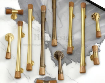 Retro Messing Walnuss Griffe Knöpfe Zieht Schublade Kleiderschrank Griffe Schrank Griffe Schubladengriffe Griffe Messing Küche Griffe Möbelbeschläge