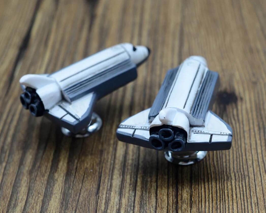 Spaceship Space Shuttle Cabinet Drawer Pull Knob - Ceramic Novelty Hardware For Home