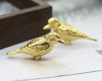 Brass bird knobs,sparrow drawer Handles,animal knobs, brass Handles, drawer pull, door knob, Knobs Drawer Pulls Handle Cabinet Hardware H78