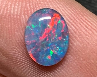 1,35 cts - Opale triplet de Coober Pedy cabochon Australie - loose opal solid fire gemstone gemme pierre mineraux design custom