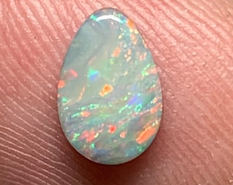 0,82 cts - Doublet opale de Lightning Ridge cabochon Australie - loose opal solid fire gemstone gemme pierre mineraux design custom