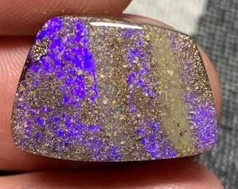 15.51 cts - Cabujón de ópalo Boulder - Winton Queensland, Australia - ajuste personalizado mineral de piedra preciosa cortada a mano de diseñador de forma libre sólida suelta