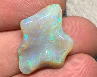 12,2 cts - Opale claire / cristal carved opal carving - Wee Warra Lightning Ridge - Australie loose solid natural mineral gemme fire color