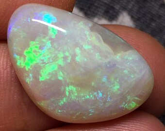 14,4 cts / VIDEO - Opale semi-cristal cabochon - Lightning Ridge, Australie - loose solid australian natural opal gemstone