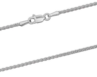 Chaîne 1,5 & 2,5 mm maille palmier / Spiga Argent massif 925 40 45 50 55 60 cm collier fermoir menotte  chain necklace bijoux cadeau