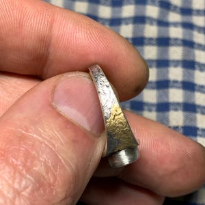 56 FR - Ring i 925 sterlingsilver med australisk opal, Keum Boo texturerad handgjord skapelse / Ring i massivt sterlingsilver, runda silveropalsmycken bild 16