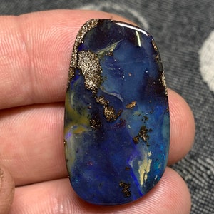 45,94 cts Opale boulder cabochon Winton Queensland, Australie loose solid freeform designer handcut gemstone mineral sertir custom image 2
