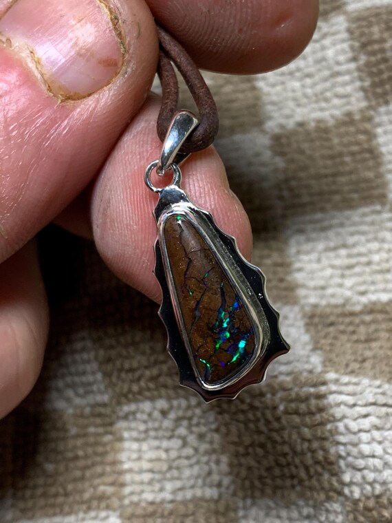 ネックレス・ペンダント Boulder Opal Matrix Pendant SILVER 925 Opalton Boulder Matrix Opal Pendant in 925 Sterling Silver