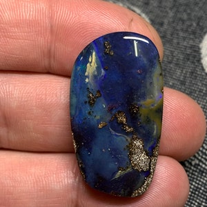 45,94 ct Cabochon opale Boulder Winton Queensland, Australia pietra preziosa solida, solida, a forma libera, di design, tagliata a mano, minerale, con incastonatura personalizzata immagine 3