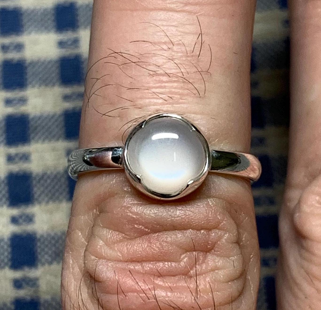 Bague Ancienne En Argent 925 Avec Pierre - Taille 54 - Poids 3,50 Grammes