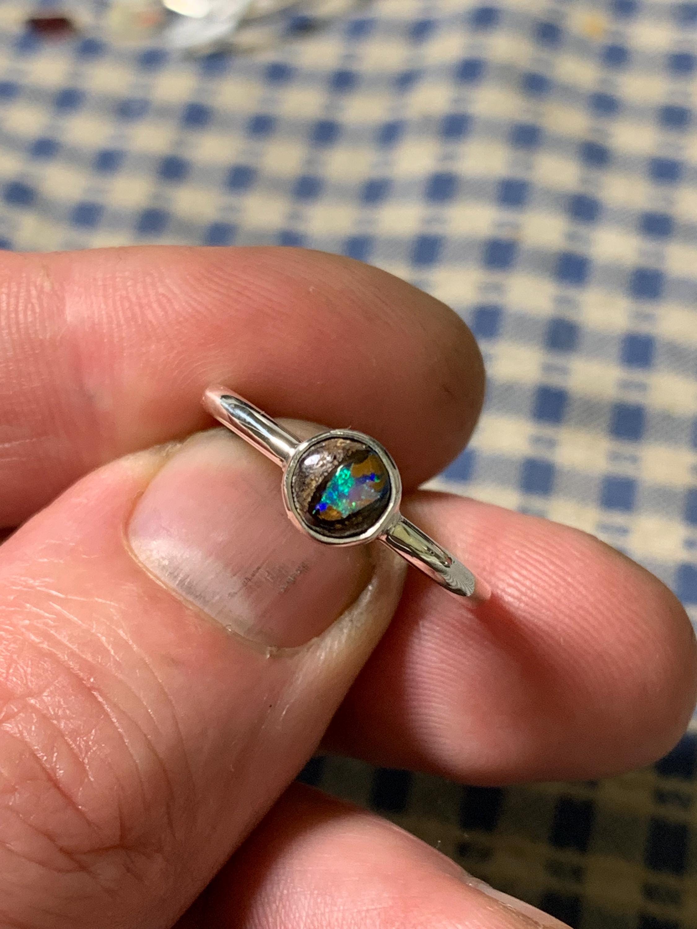 リング 指輪 ボルダーオパール ペアシェイプリング テクスチャーがお選び頂けます 誕生石 10月 PT900 K18 K10対応