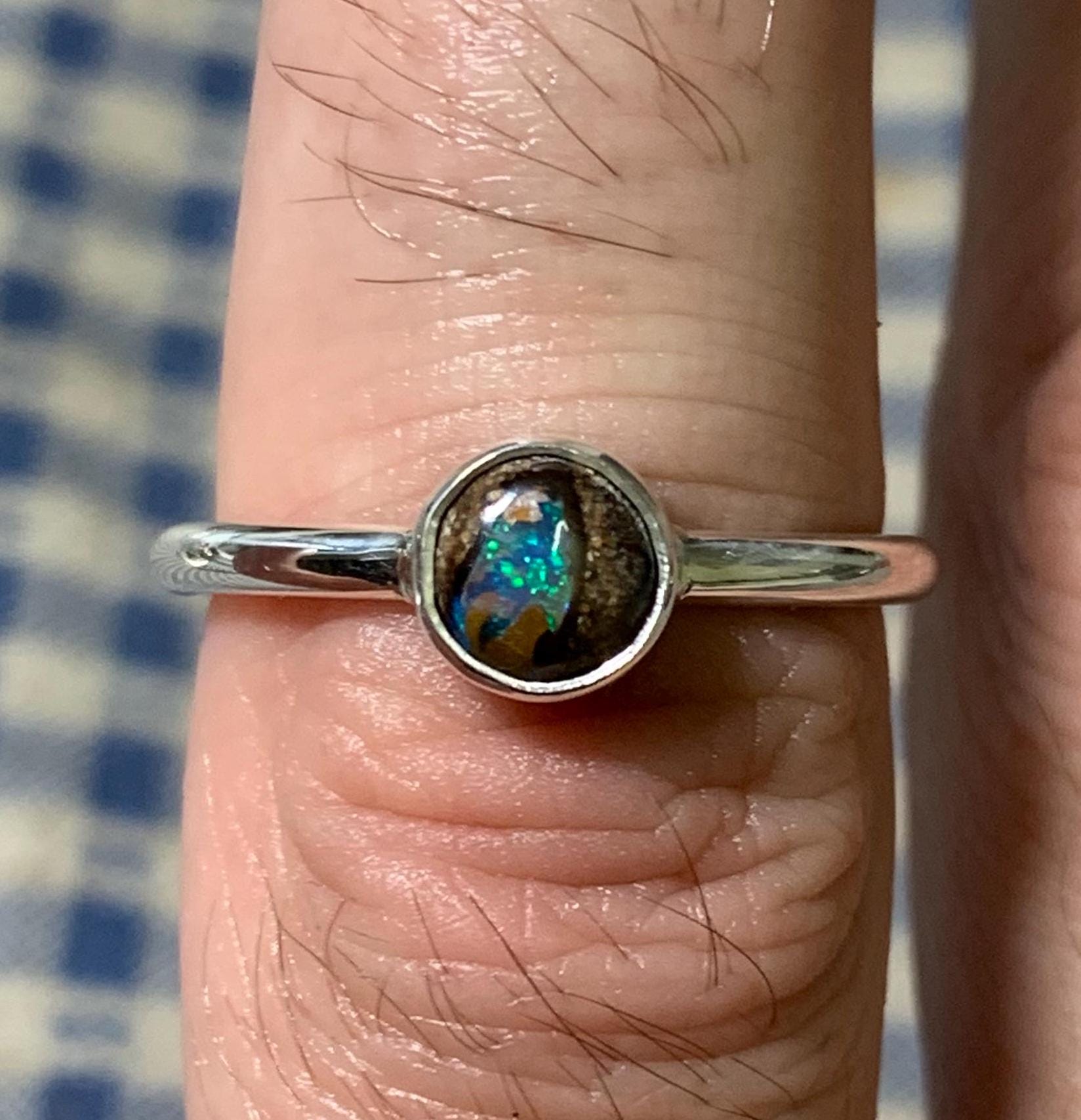 リング 指輪 ボルダーオパール ペアシェイプリング テクスチャーがお選び頂けます 誕生石 10月 PT900 K18 K10対応