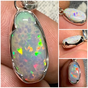 Price without opal - Custom-made 925 silver - closed claw-shaped setting - sheet for custom creation add a stone.