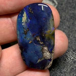 45,94 ct Cabochon opale Boulder Winton Queensland, Australia pietra preziosa solida, solida, a forma libera, di design, tagliata a mano, minerale, con incastonatura personalizzata immagine 7