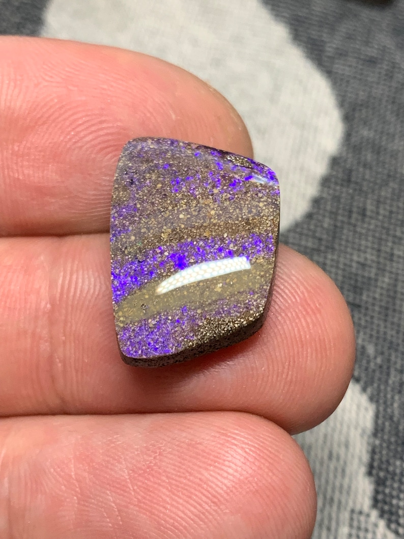 15,51 cts Opale boulder cabochon Winton Queensland, Australie loose solid freeform designer handcut gemstone mineral sertir custom image 3