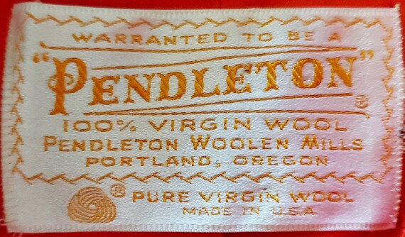 Vintage 60s Pendleton Red Wool Button Front Women… - image 5