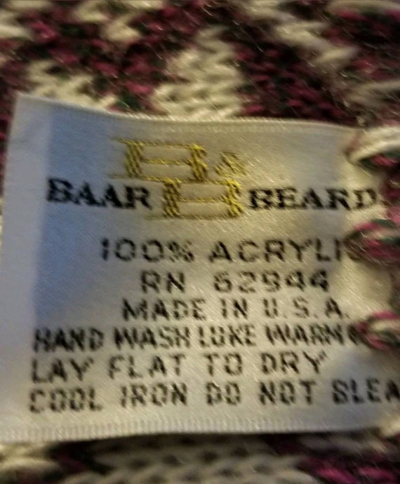 Vintage Baar & Beards Acrylic Scarf Beret / Hat L… - image 2
