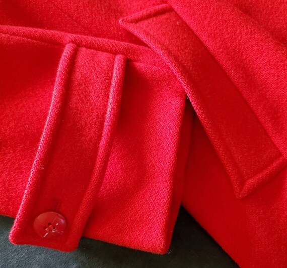 Vintage 60s Pendleton Red Wool Button Front Women… - image 8