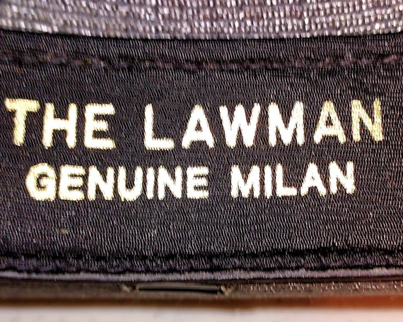 Vintage 60s NOS The Lawman Genuine Milan Gray Str… - image 6