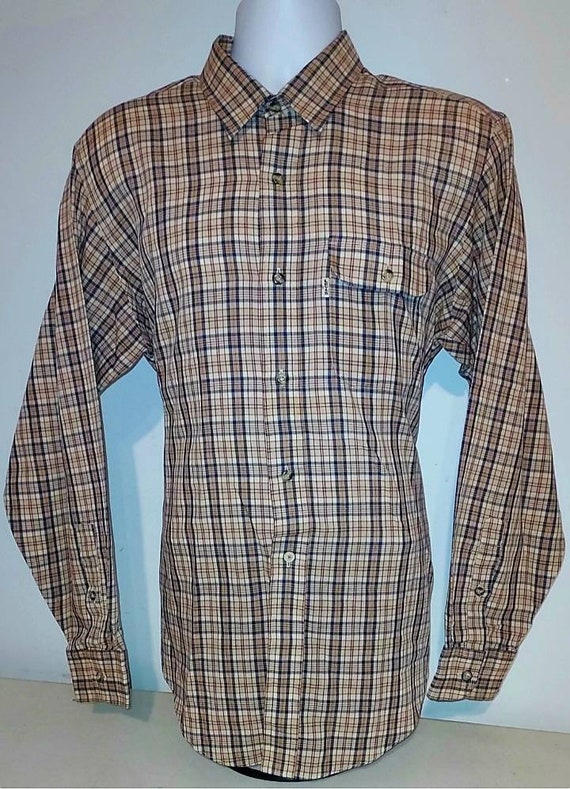 Vintage 70s / 80s Levi's Multi-colored Plaid Butto