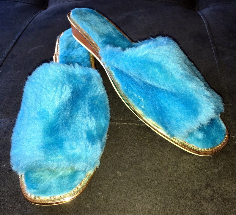 vintage fuzzy slippers