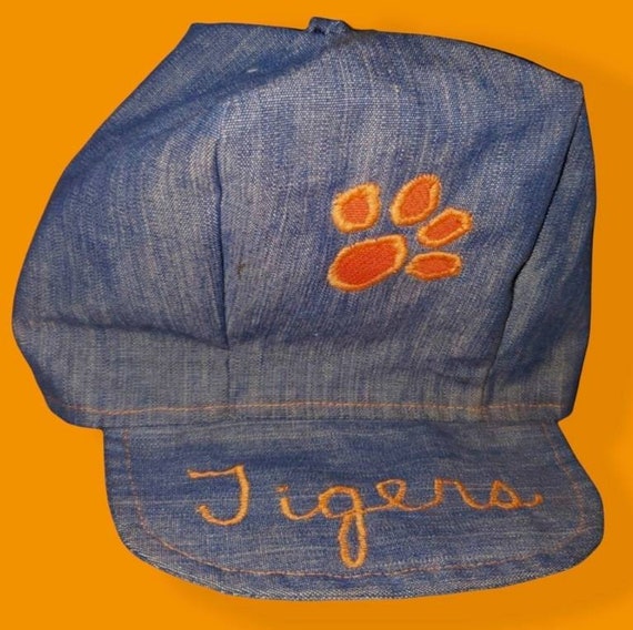 Vintage 70s Clemson Tigers Embroidered Homemade F… - image 1