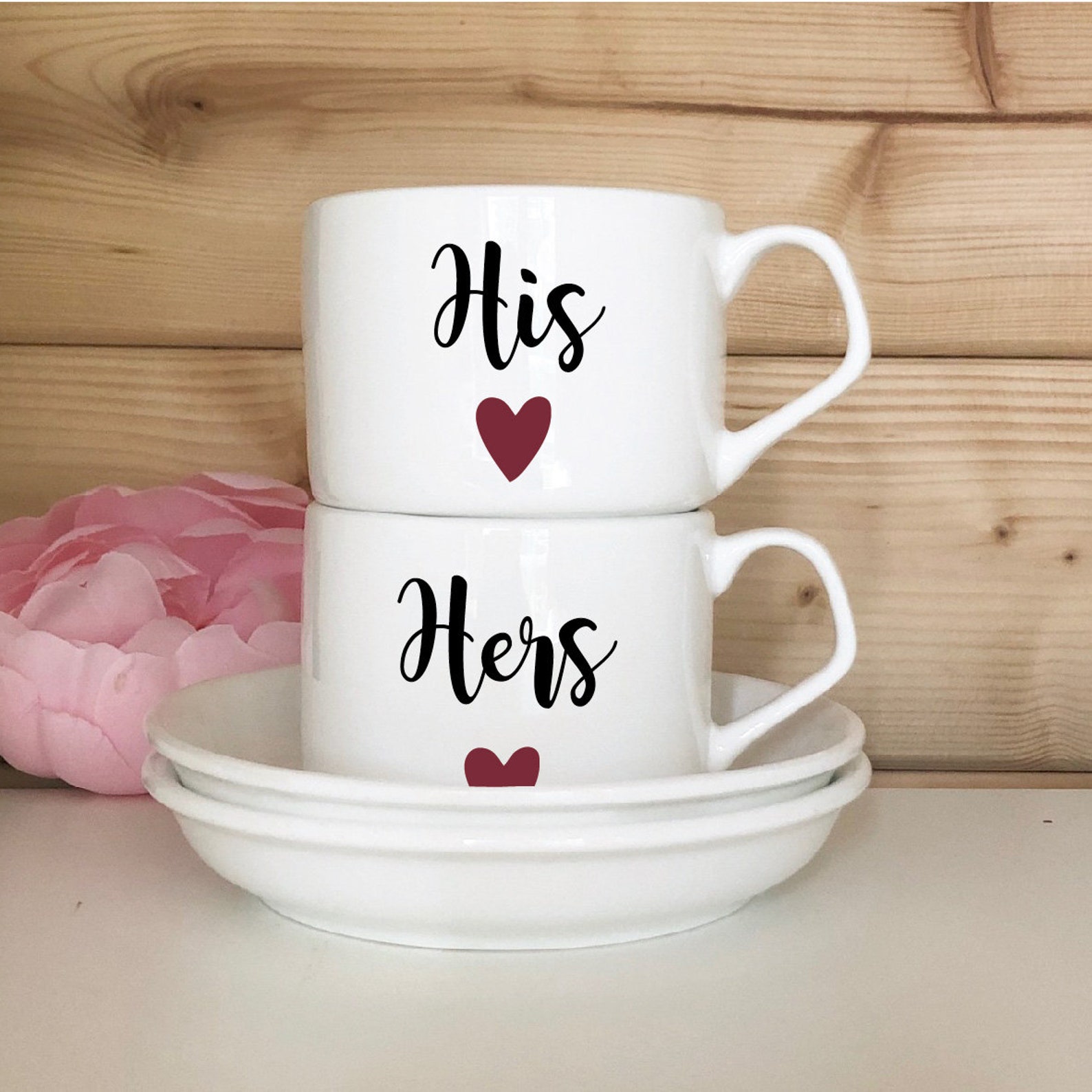 Set of 2 Personalised Mug Couple Tea Set Tea Lover Newlywed Etsy UK
