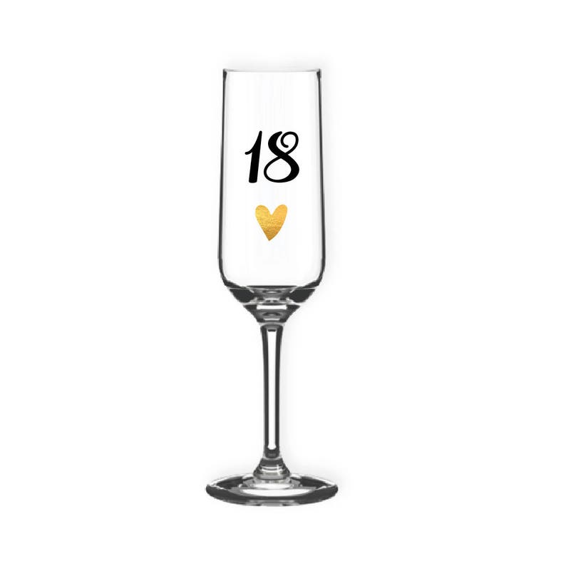 Or Rose Autocollant Vinyle Autocollant personnalisé de flûtes à champagne vin Gin verre