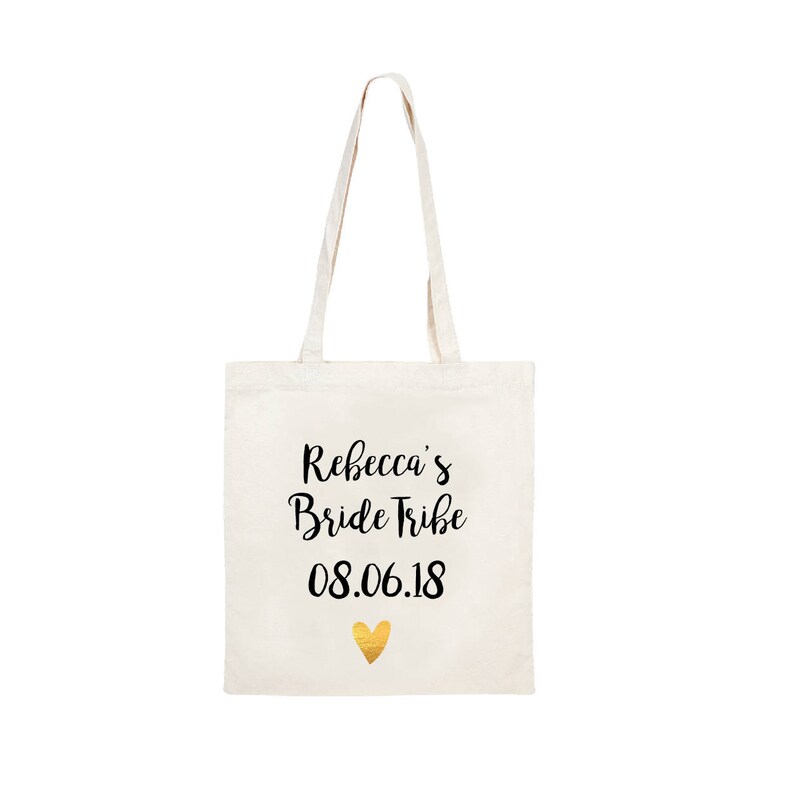 present ideas gifts reusable bag shopping bag bridesmaid gifts recycled hen do Bride Tribe canvas bag canvas shopper bridal party