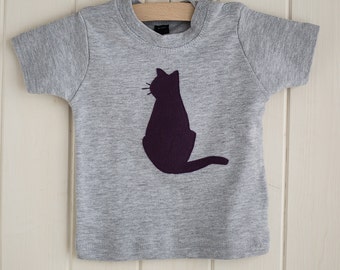 Baby Cat T shirt - Cat Lover Gift - Baby Gift - Birthday Baby Gift - Baby - Baby Girl - Baby Boy - Handmade - Cat T shirt - Cat