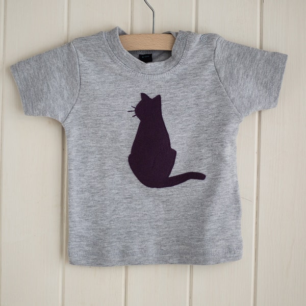 Baby Cat T shirt - Cat Lover Gift - Baby Gift - Birthday Baby Gift - Baby - Baby Girl - Baby Boy - Handmade - Cat T shirt - Cat