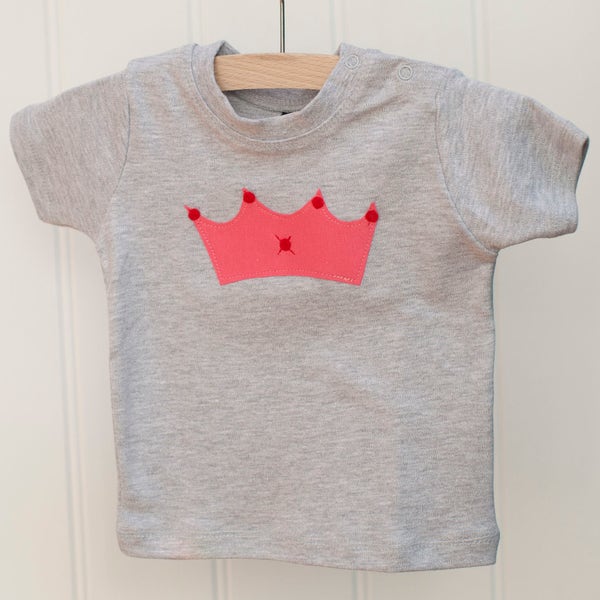 T-shirt Corona Neonata - Abbigliamento Neonata - Neonata - Abbigliamento Bambina - Top Neonata - Top Bambina - T-shirt Neonata - Magliette Bambina - Neonata